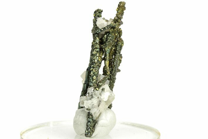 Marcasite Crystal Stalactites with Calcite- Linwood Mine, Iowa #210713